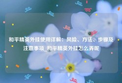和平精英外挂使用详解：风险、方法、步骤及注意事项_和平精英外挂怎么弄呢
