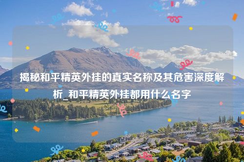 揭秘和平精英外挂的真实名称及其危害深度解析_和平精英外挂都用什么名字