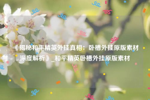 《揭秘和平精英外挂真相：卧槽外挂原版素材深度解析》_和平精英卧槽外挂原版素材