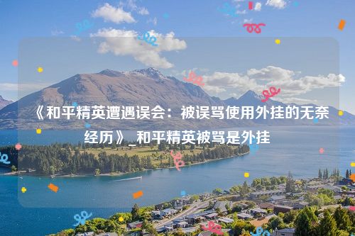 《和平精英遭遇误会：被误骂使用外挂的无奈经历》_和平精英被骂是外挂