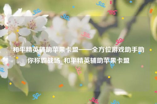 和平精英辅助苹果卡盟——全方位游戏助手助你称霸战场_和平精英辅助苹果卡盟