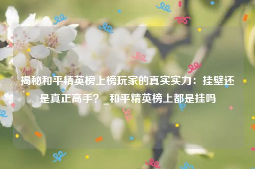 揭秘和平精英榜上榜玩家的真实实力：挂壁还是真正高手？_和平精英榜上都是挂吗