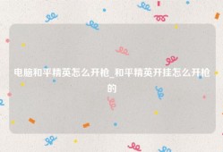 电脑和平精英怎么开枪_和平精英开挂怎么开枪的