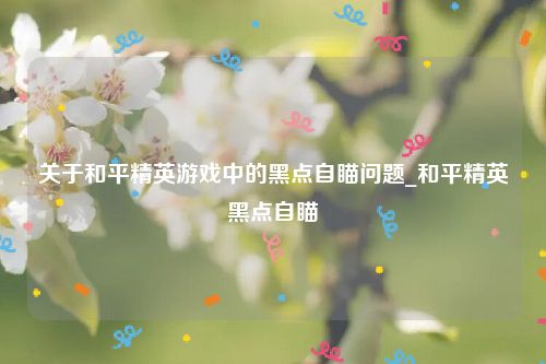 关于和平精英游戏中的黑点自瞄问题_和平精英黑点自瞄