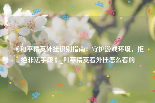 《和平精英外挂识别指南：守护游戏环境，拒绝非法手段》_和平精英看外挂怎么看的