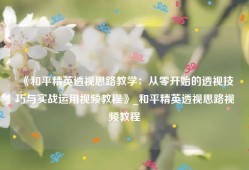 《和平精英透视思路教学：从零开始的透视技巧与实战运用视频教程》_和平精英透视思路视频教程