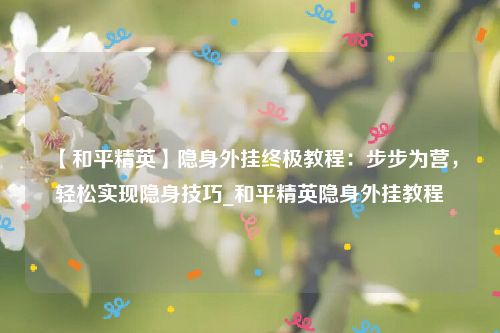 【和平精英】隐身外挂终极教程：步步为营，轻松实现隐身技巧_和平精英隐身外挂教程